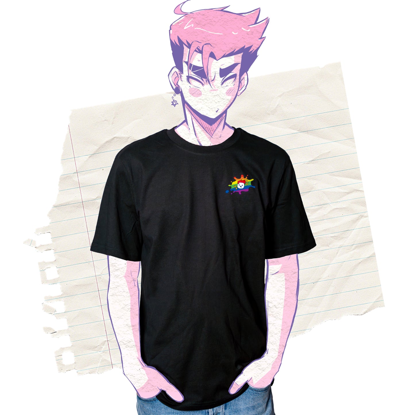 T-Shirt: „Queer Art Heart“
